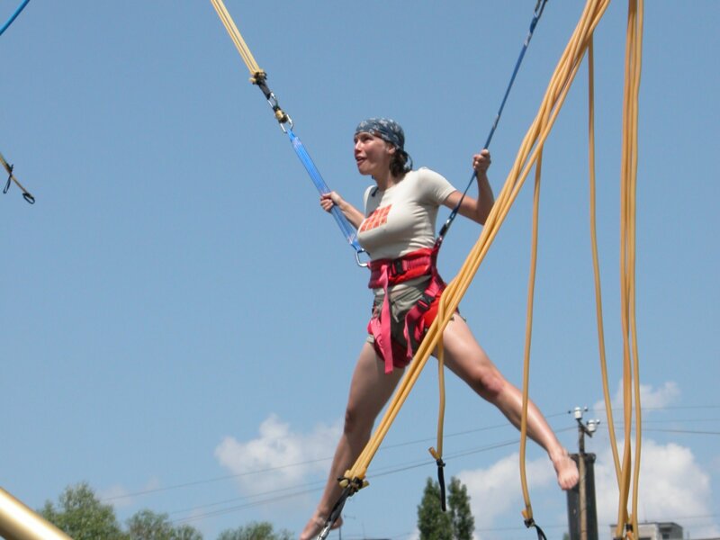 Akcia s bungee trampolínou