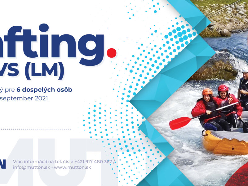 Darčeková poukážka na rafting v Liptovskom Mikuláši