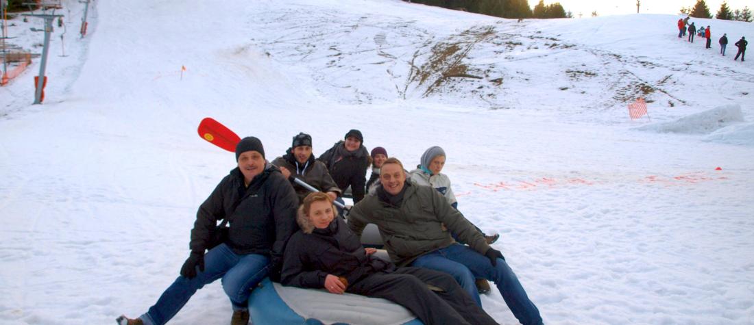 Snow rafting