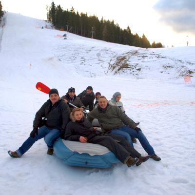 Snow rafting